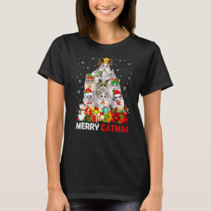 Merry Catmas Cat Mom Cat Dad Christmas Ragdoll Ca T-Shirt