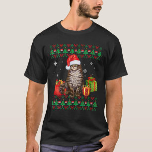 Merry Catmas Cat Ugly Christmas Maine Coon Mom Dad T-Shirt
