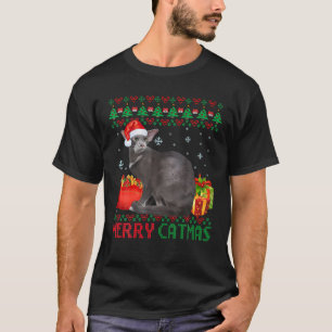 Merry Catmas Cat Ugly Christmas Oriental Cat Mom D T-Shirt