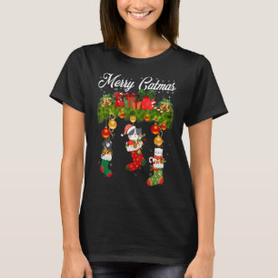 Merry Catmas Christmas Cute Cats In Socks Cat  Kid T-Shirt