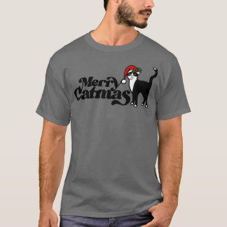 Merry Catmas Christmas kitty cats Meow T-Shirt