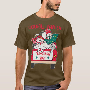 Merry Catmas Christmas truck cat lovers Howell Fam T-Shirt