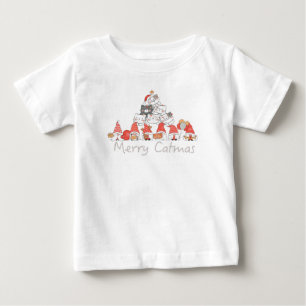 Merry Catmas Cute Christmas Xmas Baby T-Shirt