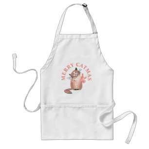 Merry Catmas   Funny Cat Christmas Present Standard Apron