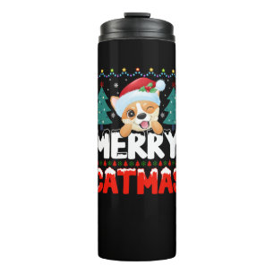 Merry Catmas   Thermal Tumbler