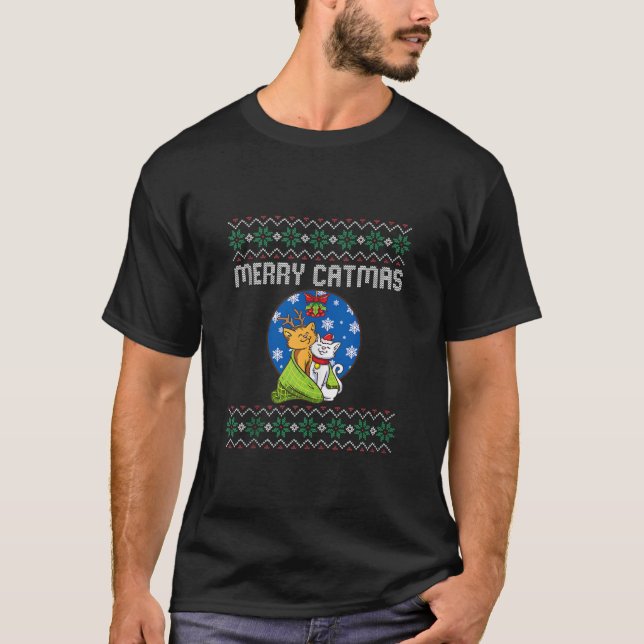 Merry Catmas Ugly Christmas Sweater Ugly Sweater C (Front)