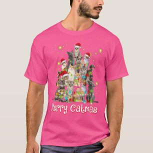 Merry Catmas Xmas Men Women  Cat Christmas T-Shirt