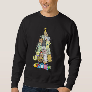 Merry Catmas Xmas Men Women Kids Funny Cat Christ Sweatshirt