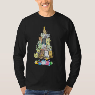 Merry Catmas Xmas Men Women Kids Funny Cat Christ T-Shirt