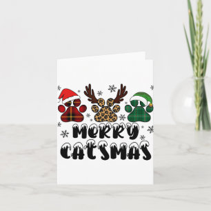 Merry Catsmas Cat Mama Cat Christmas Cat Lover San Card