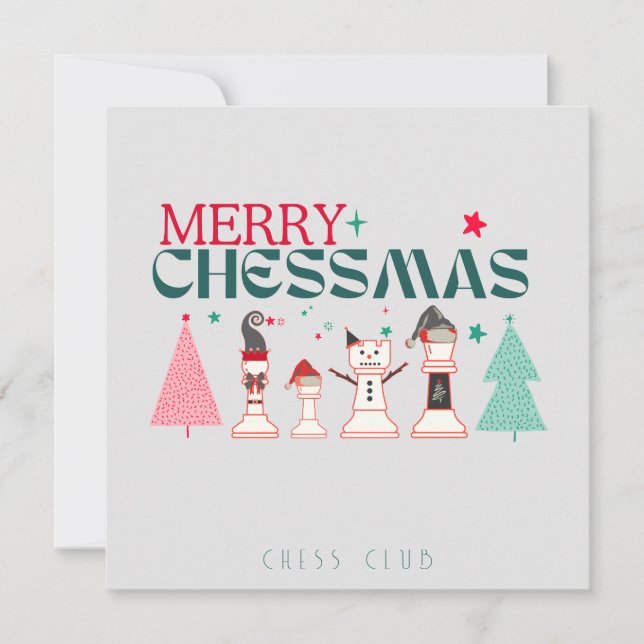 Merry chessmas custom holiday card (Front)