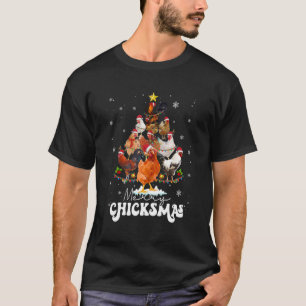 Merry Chickenmas Chicken Christmas Tree Xmas Paja T-Shirt