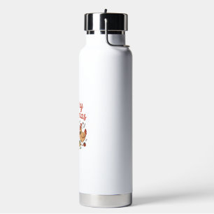 Merry Chickmas Chicken Christmas Water Bottle