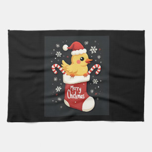 Merry Chickmas Chicken Kitchen Towel