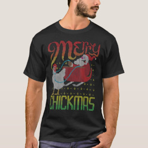 Merry Chickmas Chicken Ugly Christmas Sweater Poul