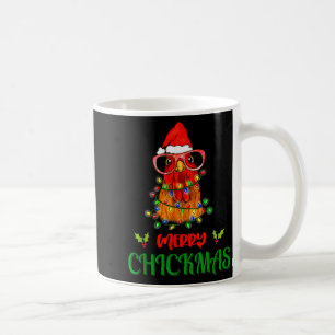 Merry Chickmas Ornament Lights Chicken Farmer Chri Coffee Mug