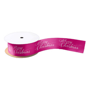 Merry Chistmas Custom Colour Christmas Ribbon Satin Ribbon