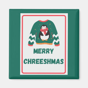 Merry Chreeshmas Penguin Sweater Magnet
