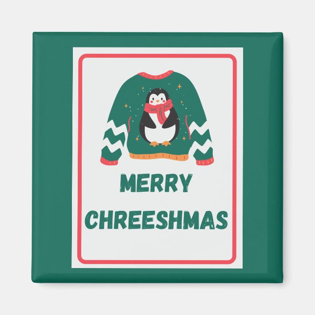 Merry Chreeshmas Penguin Sweater  Magnet (Front)