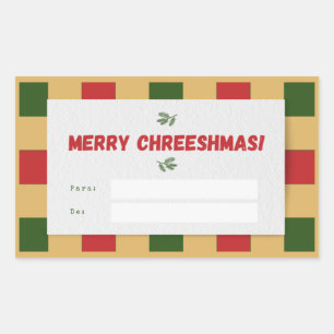 Merry Chreeshmas plaid Gift Sticker