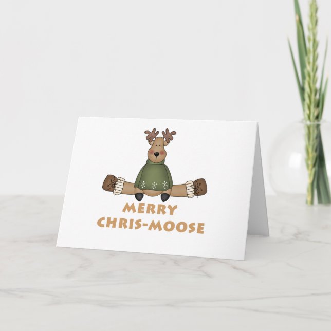 Merry Chris-Moose Holiday Card (Front)