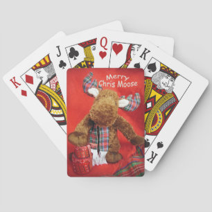 Merry Chris Moose Playing Cards