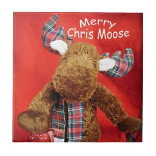 Merry Chris Moose Tile