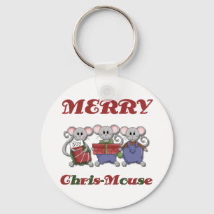 Merry Chris-Mouse Tshirts and Gifts Keychain