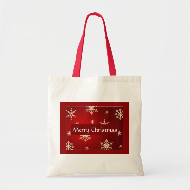 Merry Chrismas Customizable Tote Bag (Front)