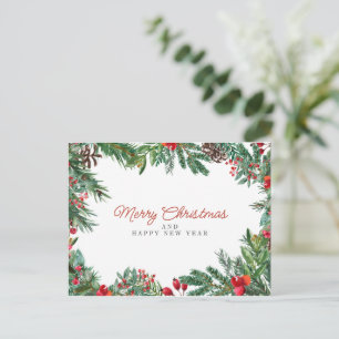 merry chrismas in u postcard