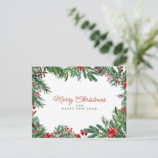 merry chrismas in u postcard