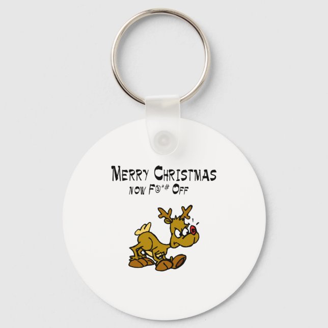 Merry Chrismas Now F*ck Off Keychain (Front)
