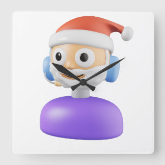 MERRY CHRISMAS SQUARE WALL CLOCK