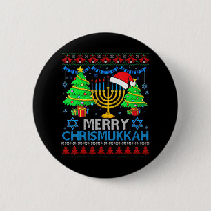 Merry Chrismukkah 2022 Happy Hanukkah Christmas 2 Inch Round Button