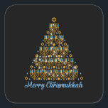 Merry Chrismukkah 2022 Happy Hanukkah Christmas Tr Square Sticker<br><div class="desc">This is a great gift for your family,  friends during Hanukkah holiday. They will be happy to receive this gift from you during Hanukkah holiday.</div>