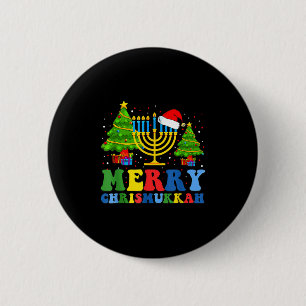 Merry Chrismukkah 2024 Happy Hanukkah Christmas Sa 2 Inch Round Button