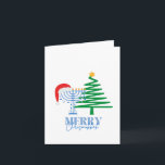 Merry Chrismukkah Cute Folded Greeting Card<br><div class="desc">Merry Chrismukkah Design</div>