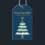 Merry Chrismukkah Cute Hanukkah Christmas Party Gift Tags<br><div class="desc">This cute Merry Chrismukkah gift tag features a green Christmas tree decorated with blue dreidel ornaments and a gold Jewish Star of David at the top for Hanukkah to combine the 2 holidays for a family that celebrates both.</div>