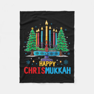 Merry Chrismukkah Happy Christmas Hanukkah 1 Fleece Blanket