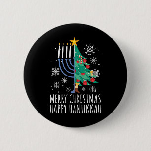 Merry Chrismukkah Happy Christmas Hanukkah 2 Inch Round Button