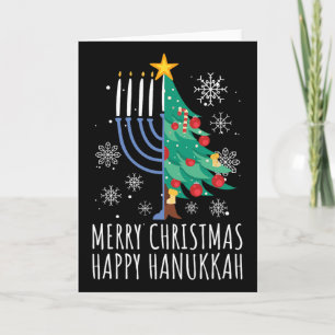 Merry Chrismukkah Happy Christmas Hanukkah  Card