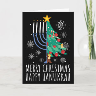 Merry Chrismukkah Happy Christmas Hanukkah Card