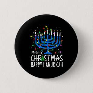 Merry Chrismukkah Happy Christmas Hanukkah Chanuka 2 Inch Round Button