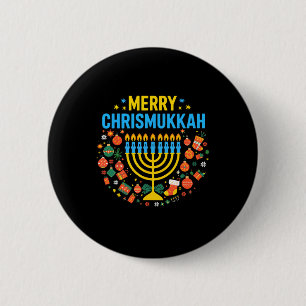 Merry Chrismukkah Merry Christmas Happy Chanukah J 2 Inch Round Button
