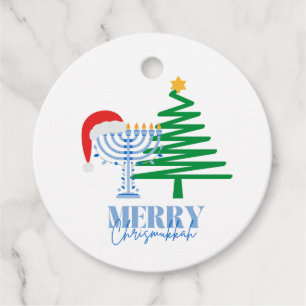 Merry Chrismukkah Simple Favour Gift Tag