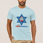 Merry Chrismukkah - T-Shirt<br><div class="desc">Shirtuosity.com: Holiday Humour Tees and Holiday Gifts. Find the Funniest Holiday Gifts including tees,  cards,  ornaments,  plates,  coasters,  hoodies,  stickers,  mugs,  buttons,  magnets,  hats,  bags and more from: http://www.Shirtuosity.com</div>