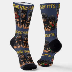 Merry Chrismutts Christmas Holiday Puppies Festive Socks