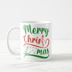 Merry Christ Mas Christian Christmas Jesus Christm Coffee Mug