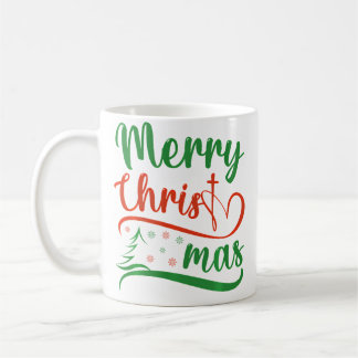 Merry Christ Mas Christian Christmas Jesus Christm Coffee Mug