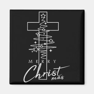 Merry Christ Mas Christian Christmas Jesus Christm Magnet